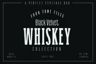 Black Velvet Typeface for Vintage-Inspired Crafts