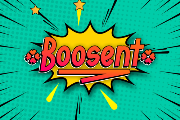 Boosent: A Sweet Comic-Style Display Font for Cheerful Editorial Design