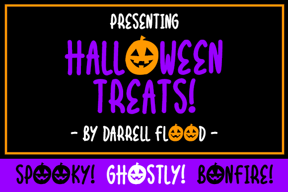 Halloween Treats Font: Spooky Yet Cute Display Typeface for Crafters