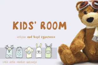Kids Room Typeface for Playful Branding and School-Themed Crafts