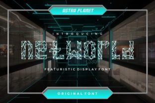 Net World Typeface for Futuristic Craft Designs