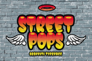 Street Pops Typeface: Bold Graffiti Style for Handmade Products