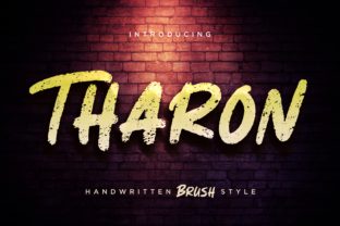 Tharon Brush Display Typeface for Editorial Impact